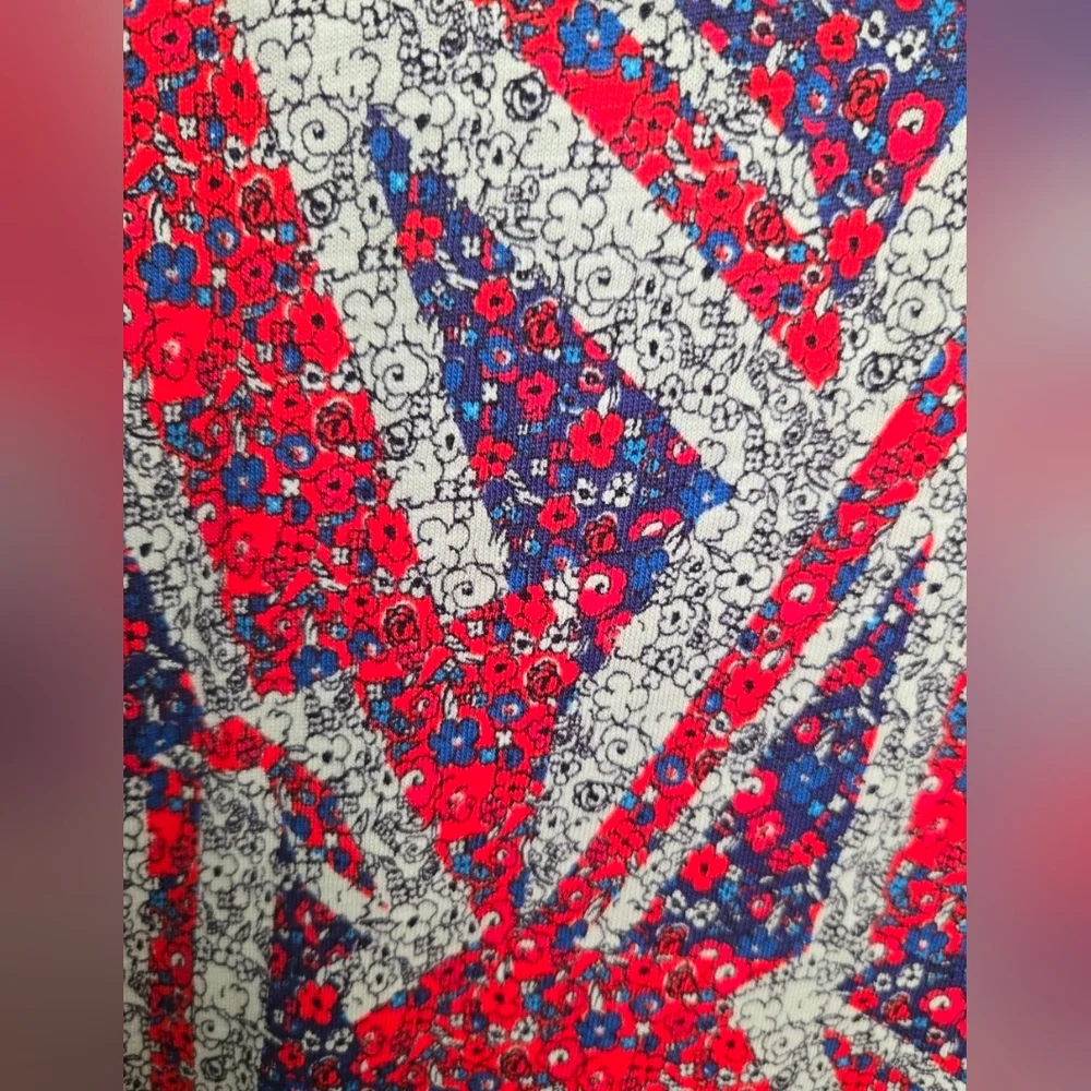 Next Girls Red White Blue Floral Print 100% Cotton 13 years
